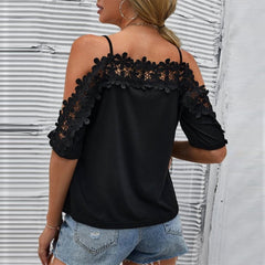 Sleeveless  Off Shoulder Blouse Vacation Shirts Fashion Elegant Vest Tops