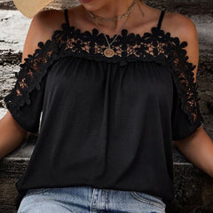 Sleeveless  Off Shoulder Blouse Vacation Shirts Fashion Elegant Vest Tops