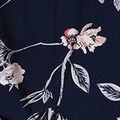 Summer Elegant Office Blouse Clothes V-neck 34 Sleeve Floral Print Streetwear Shirts