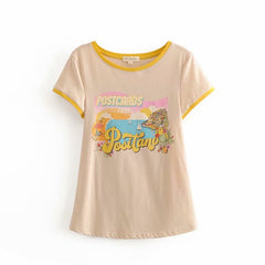 Cartoon Print Cotton Tee