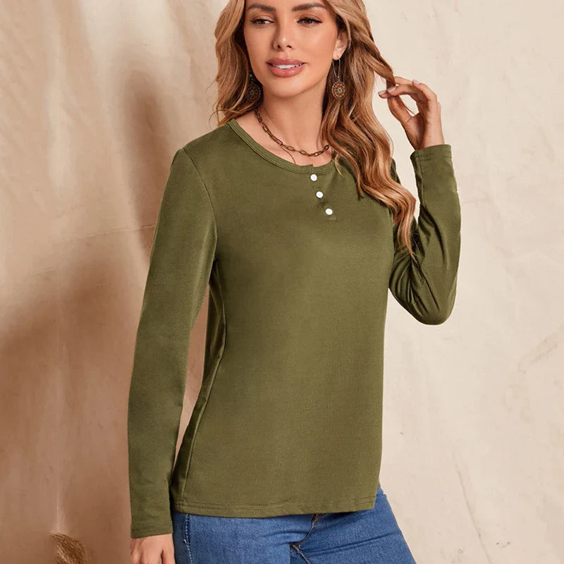 Spring Autumn Long Sleeve Casual Tees for