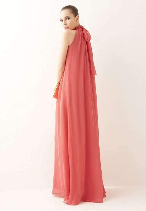 Fashion Stand collar Chiffon Evening Dresses