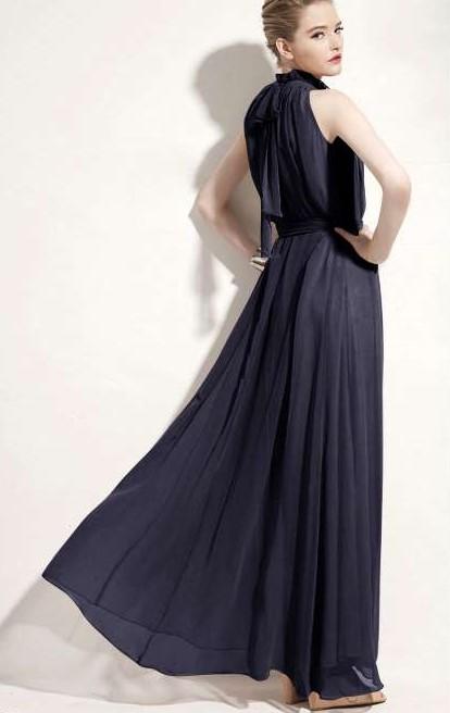 Fashion Stand collar Chiffon Evening Dresses