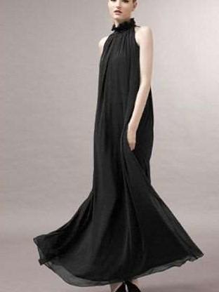 Fashion Stand collar Chiffon Evening Dresses