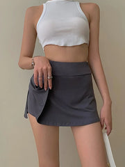 Tennis High Waist  Culottes A-line Mini Skirt