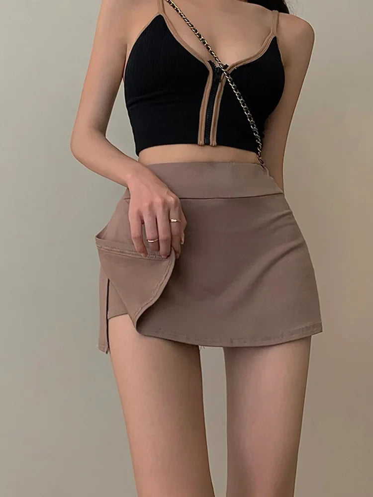 Tennis High Waist  Culottes A-line Mini Skirt