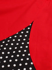 Bow Knot Front  V-Neck Halter Party Vintage 50s Dress Backless Cotton Dresses