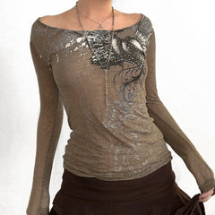 Vintage Grunge Print Tee