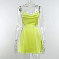Wepbel Spring  Satin Dress