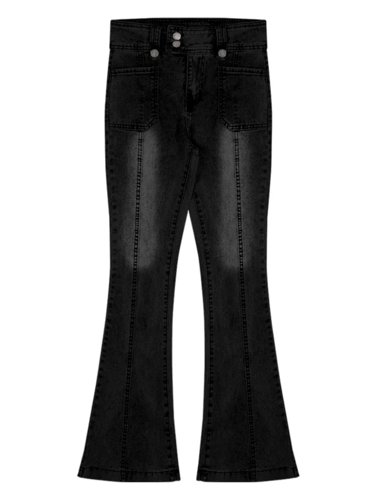 Chic Skinny Flare Winter Y2K High Waist Casual Jeans