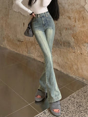 Chic Skinny Flare Winter Y2K High Waist Casual Jeans