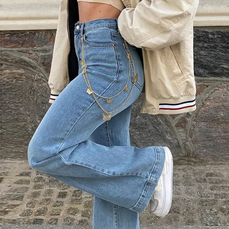 High Waist Bell Bottom Stretchy Denim Flared 's Jeans