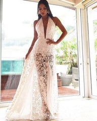 Lace Vestidos Dress  Halter Neck Long Maxi Dress