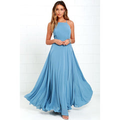 Plus Size Party Strap Fashion Bahemian Beach Chiffon Backless Dress