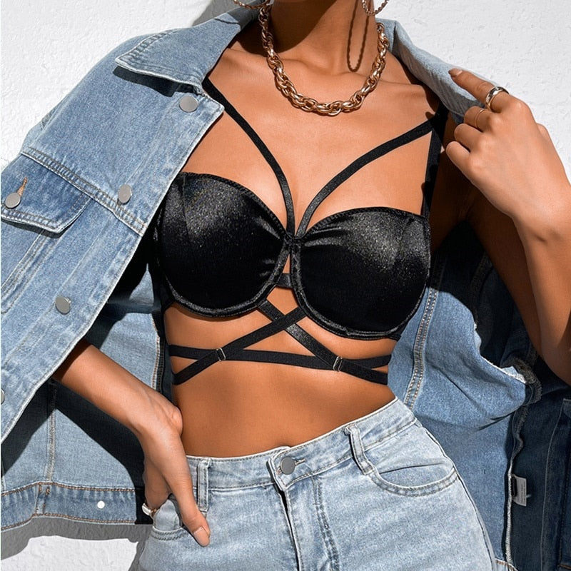 Hollow Out Bandage Crop Top