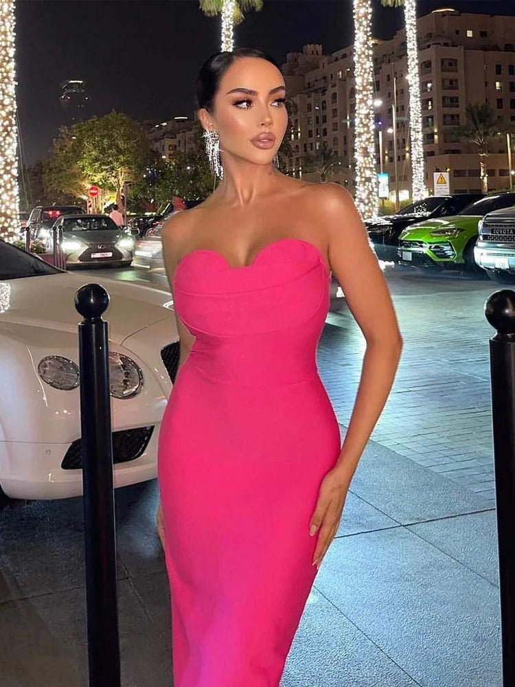 Celebrity Evening Club Party Bodycon Bandage Midi Dress