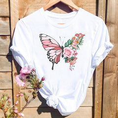 Watercolor Spring Butterfly Floral Flower Graphic