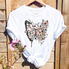 Watercolor Spring Butterfly Floral Flower Graphic