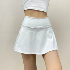 Yoga Sports Elastic A Line Fitness Mini Skirt