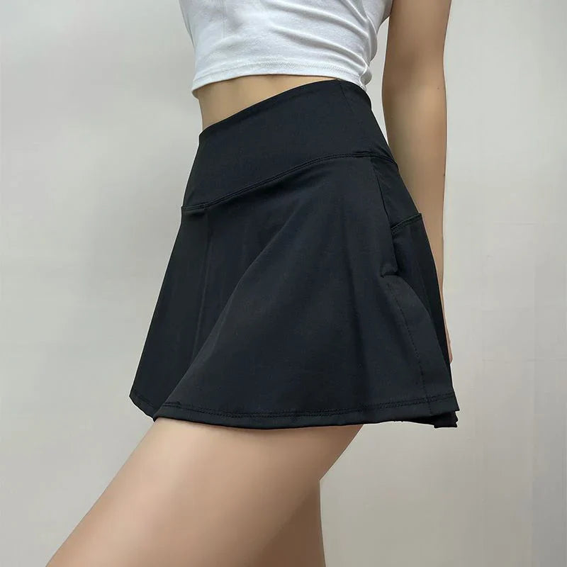 Yoga Sports Elastic A Line Fitness Mini Skirt