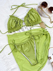 Glitter Sparkling Wrap Around Bikini Set