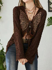 Vintage 2000s Grunge Lace-Up Cardigans