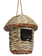 Bird House for Outside Hanging,Grass Handwoven Bird Nest,Hummingbird House,Natural Bird Hut Outdoor,Birdhouse for Kids,Songbirds House