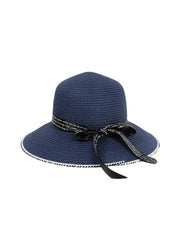 Beach Letter Ribbon Straw Hat for Women