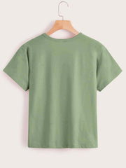 Bee And Letter Graphic Tee for Women