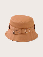 Belt Decor Bucket Hat for Women