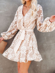 Bohemian Long Sleeve Print Dress for Women
