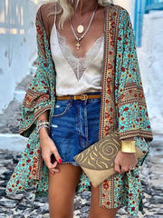 Bohemian Printed Long Sleeve Cardigan