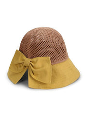 Bowknot Colorblock Bucket Hat