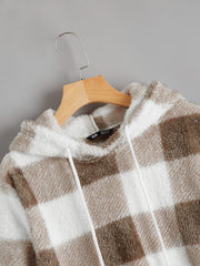 Buffalo Plaid Teddy Hoodie for Women