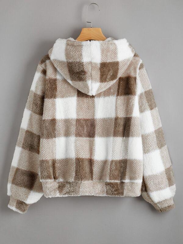 Buffalo Plaid Teddy Hoodie