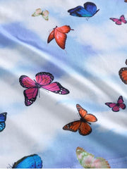 Butterfly Cloud Print Short Sleeve T-shirt