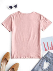 Butterfly Flower Knotted Cotton Basic Tee