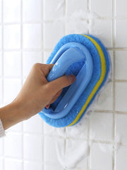 Bathroom Kitchen Cleaning Brush Toilet Glass Wall Bath Brush Handle Sponge Bottombathtub Ceramic Tools