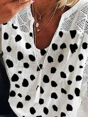 V Neck 3/4 Sleeve Casual Shirts & Tops