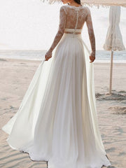 Beach Open Back Boho Wedding Dresses A-Line V Neck Sleeveless Floor Length Chiffon Bridal Gowns With Pleats 2023 Summer Wedding Party, Women's Clothing