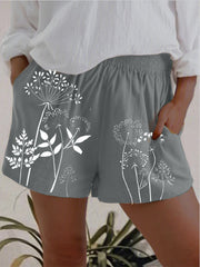 Floral Tie Waist Short Summer Pants