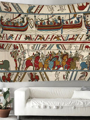 Bayeux Medieval Hanging Tapestry Wall Art Large Tapestry Mural Decor Photograph Backdrop Blanket Curtain Home Bedroom Living Room Decoration