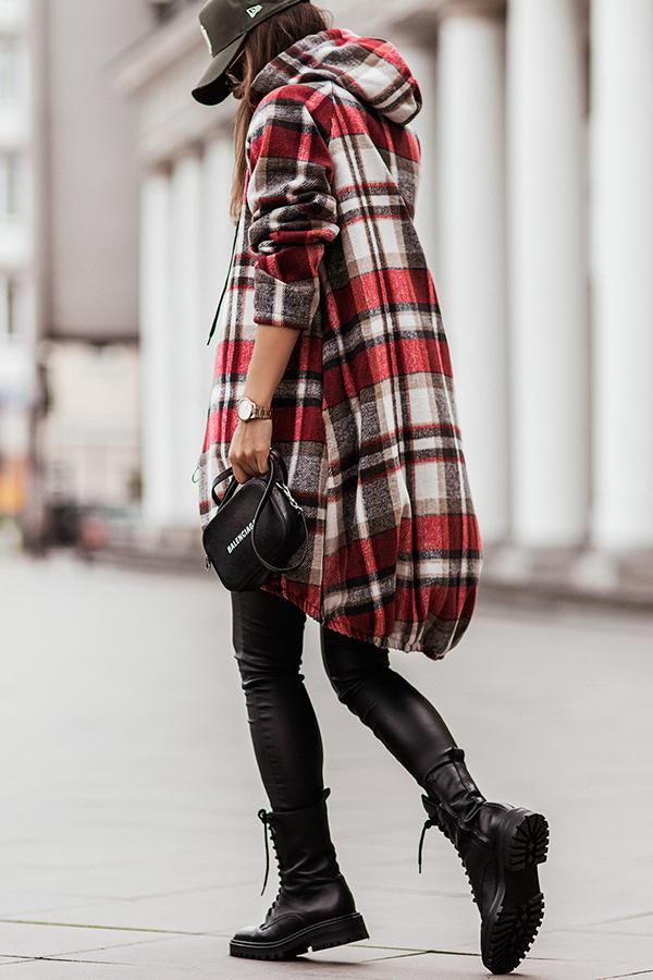 Trend Forecast Plaid Hooded Coats