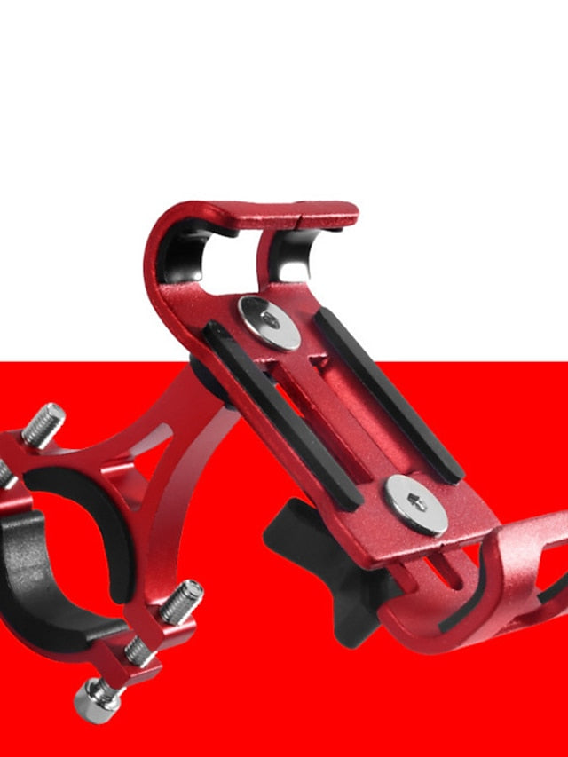 Bike Phone Mount Anti-Slip Adjustable / Retractable Universal for Road Bike Mountain Bike MTB Aluminum Alloy Cycling Bicycle Black Red Blue