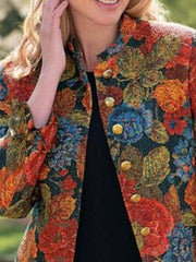 Long Sleeve Round Neck Casual Outerwear