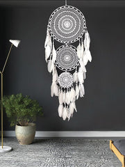 Boho Dream Catcher Handmade Gift Wall Hanging Decor Art Ornament Craft Bead Feather For Kids Bedroom Wedding Festival Birthday Gift