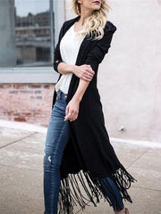 Tasseled Long Sleeves Cardigan Top
