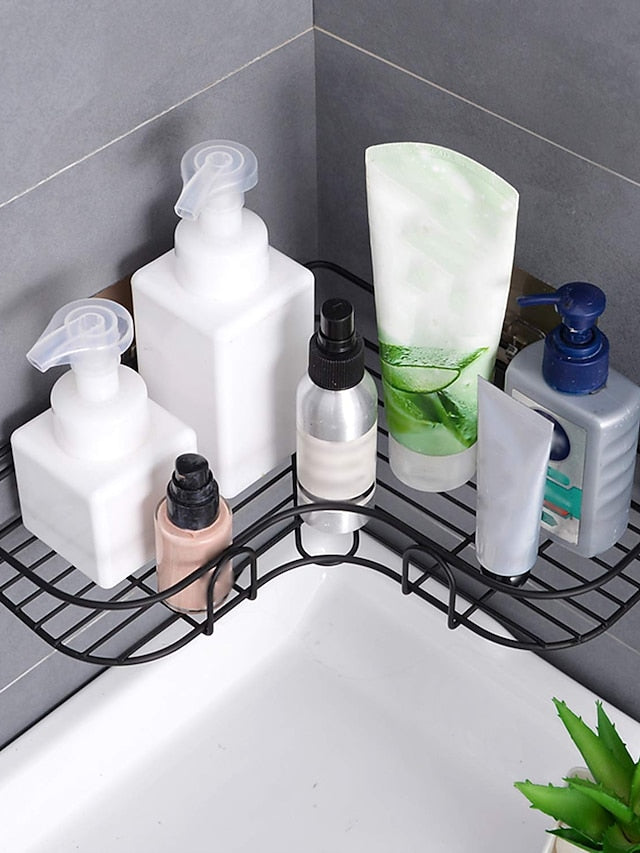 Bathroom Shelf, Shower Caddy Rack, Bathroom Kitchen No Punching Triangle Storage Rack, Bathroom Accessories