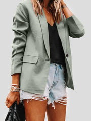 Blazer Lapel Slim Cardigan Temperament Suit Blazer for Women