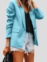 Blazer Lapel Slim Cardigan Temperament Suit Blazer for Women